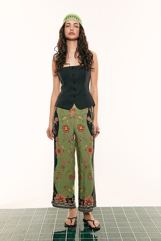 Kare Yaka Önden Düğmeli Fit Yelek Lacivert - 3