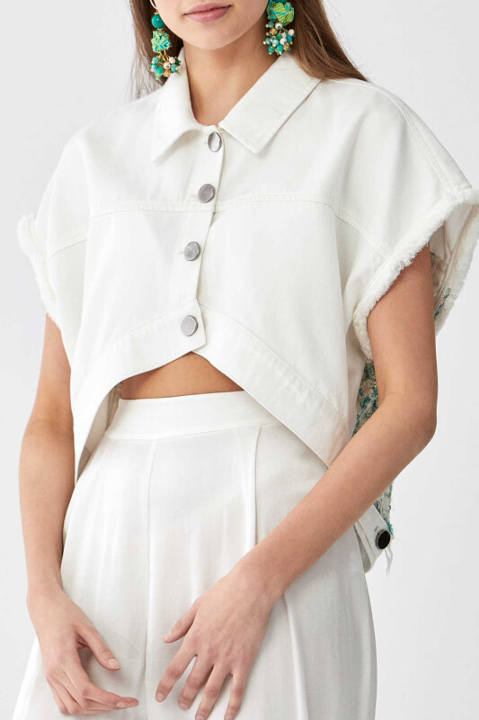 Kazayağı Desenli Yelek Standart Renk - 3