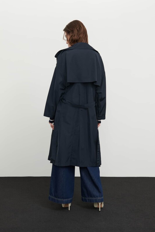 Kruvaze Trençkot Lacivert - Roman (1)