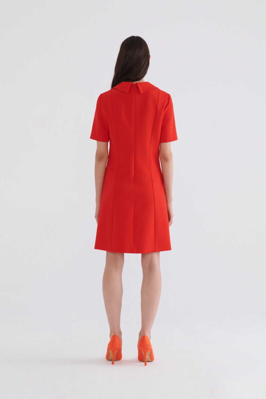Belted Mini Dress Red - Roman (1)