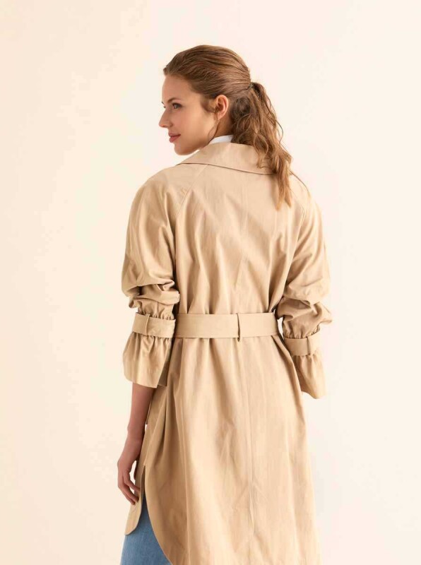 Kemerli Trençkot Bej - Roman (1)
