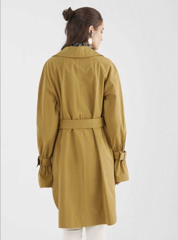 Belted Trench Coat Khaki - 2