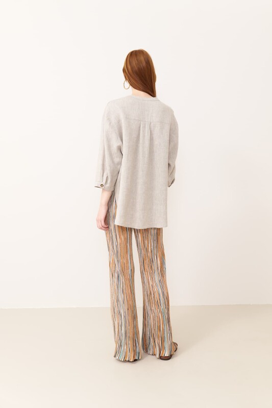 Keten Bluz Naturel - 2