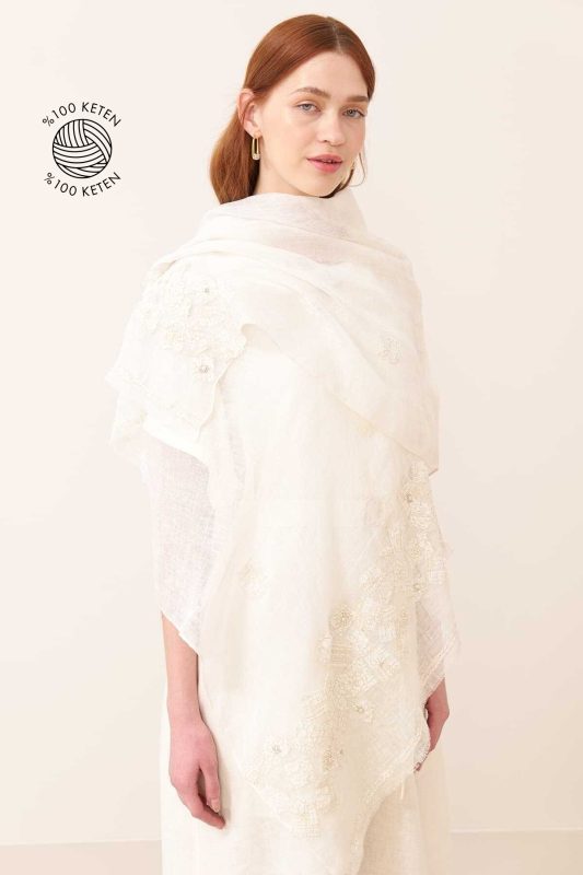 Keten Şal Standart Renk - 1