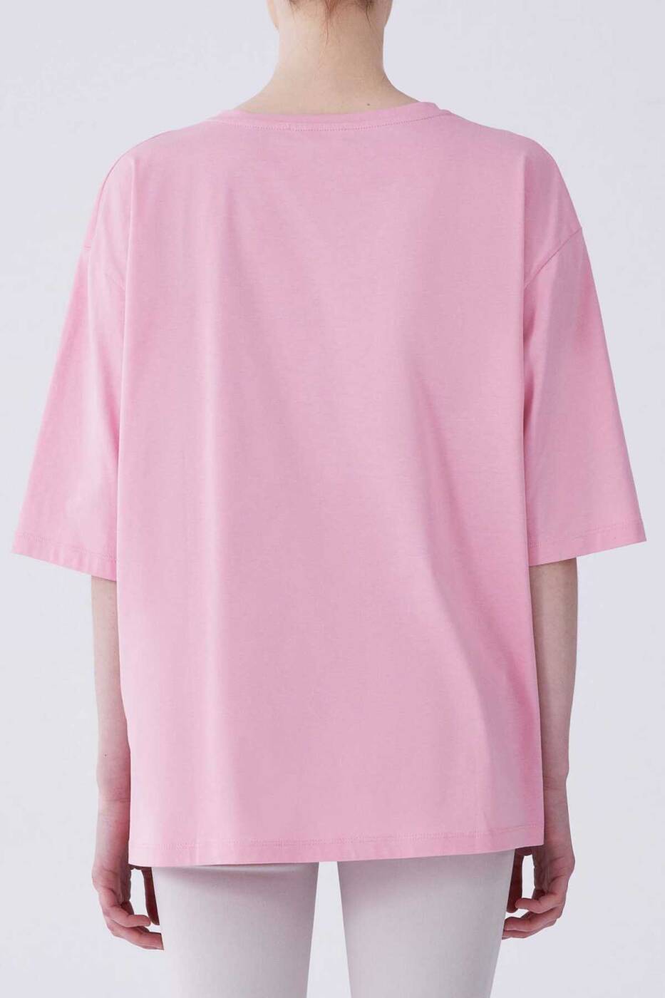 Kısa Kol T-shirt Pembe - 2