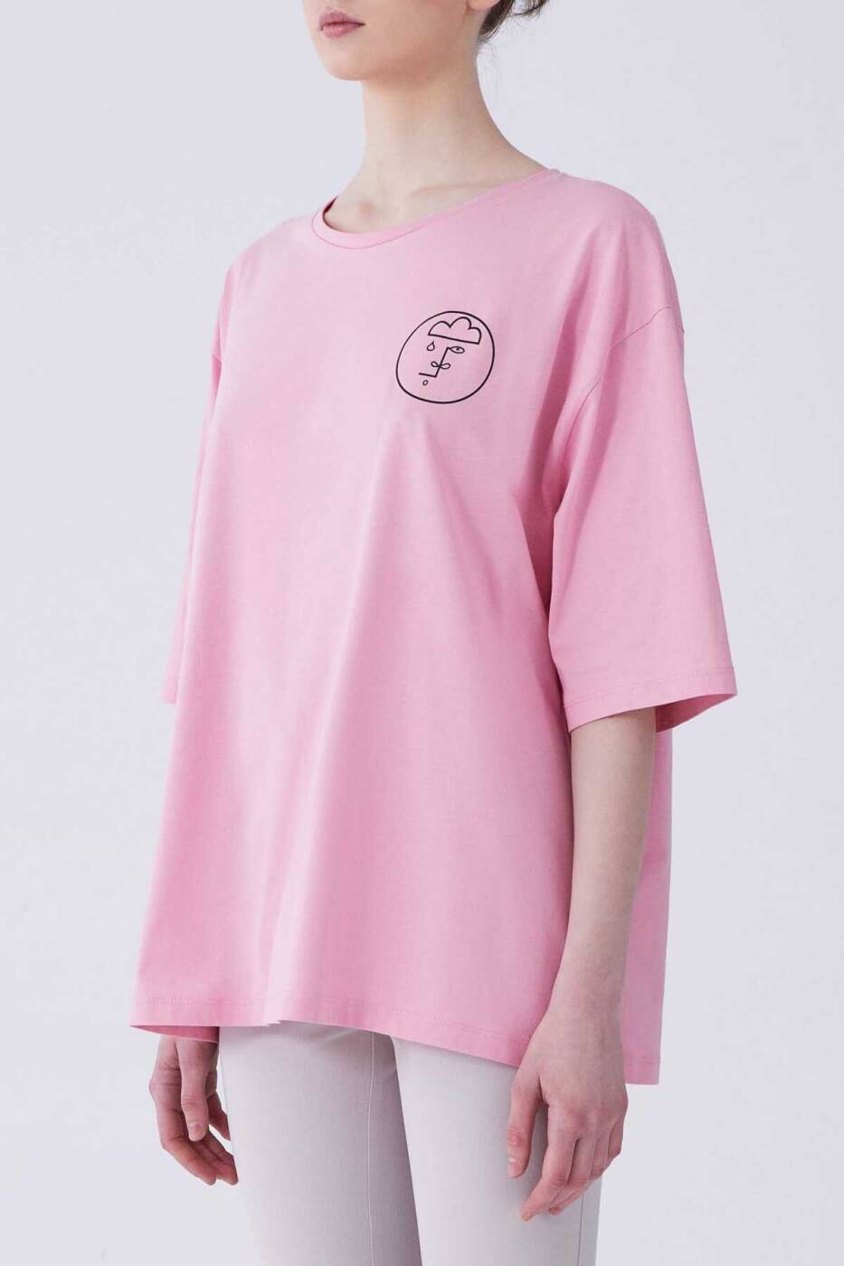 Kısa Kol T-shirt Pembe - 3