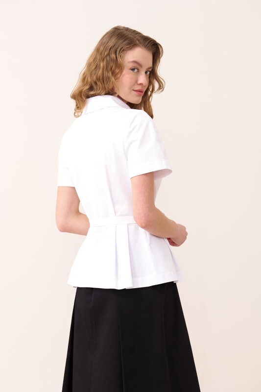 Kısa Kollu Ceket Beyaz - Roman (1)