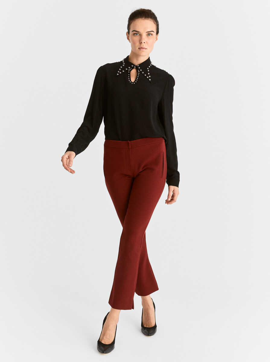  Kısa Paça Pantolon Bordo
