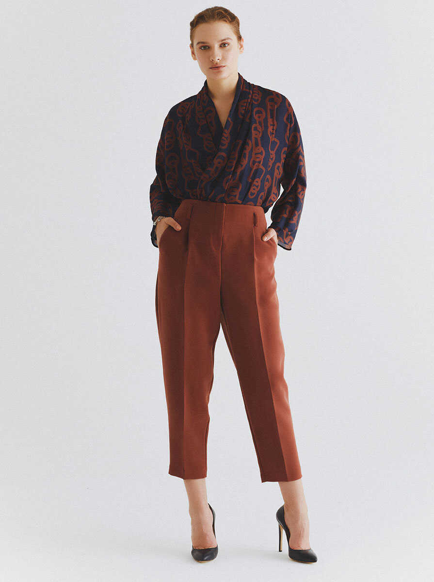  Kısa Paça  Pantolon Kahve