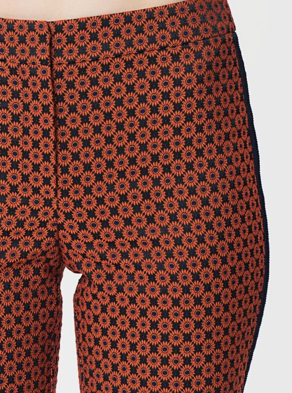  Kısa Paça Şeritli Kadın Pantolon Orginal - 3
