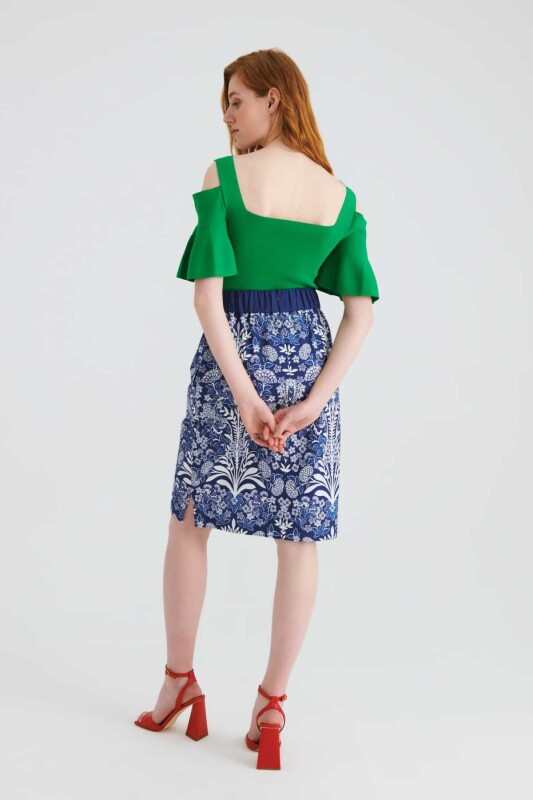 Kollu Triko Yeşil - 2