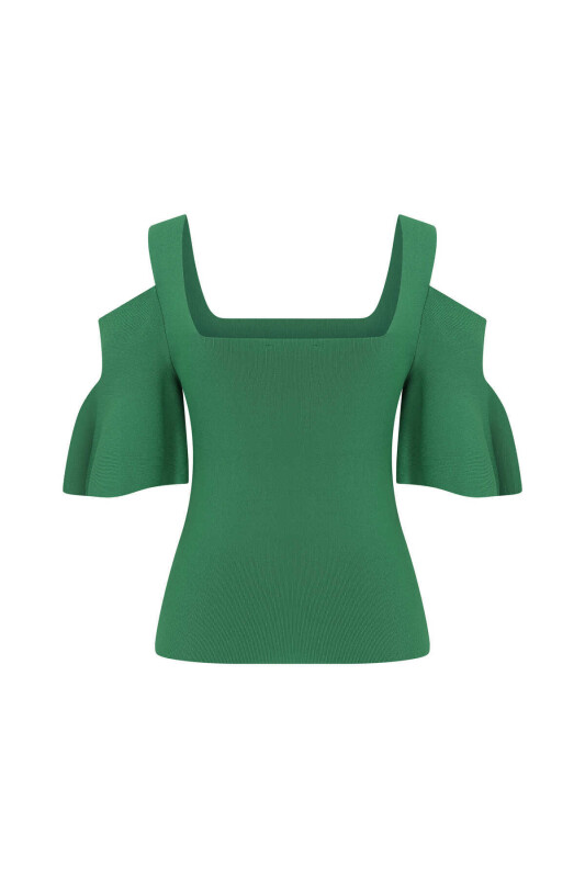 Kollu Triko Yeşil - 5