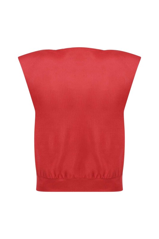  Kolsuz Bluz Kırmızı - 5