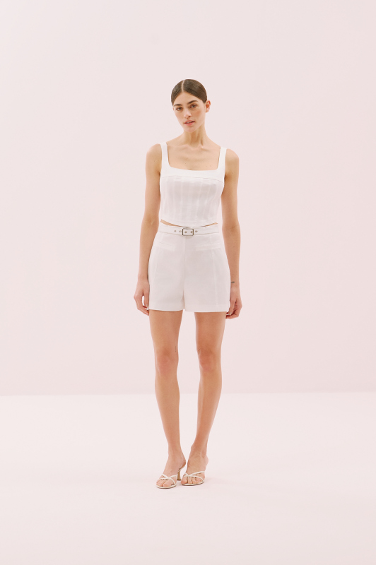 Korse Görünümlü Büstiyer Beyaz - 3