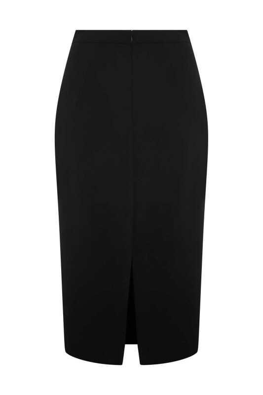  Krep Midi Etek Siyah - 5