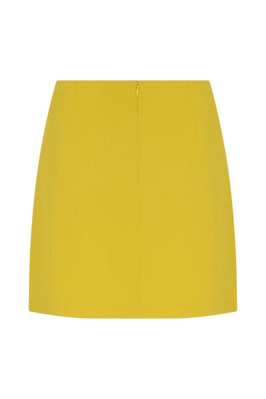  Krep Mini Etek Sarı - 5