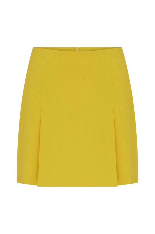  Krep Mini Etek Sarı - 4