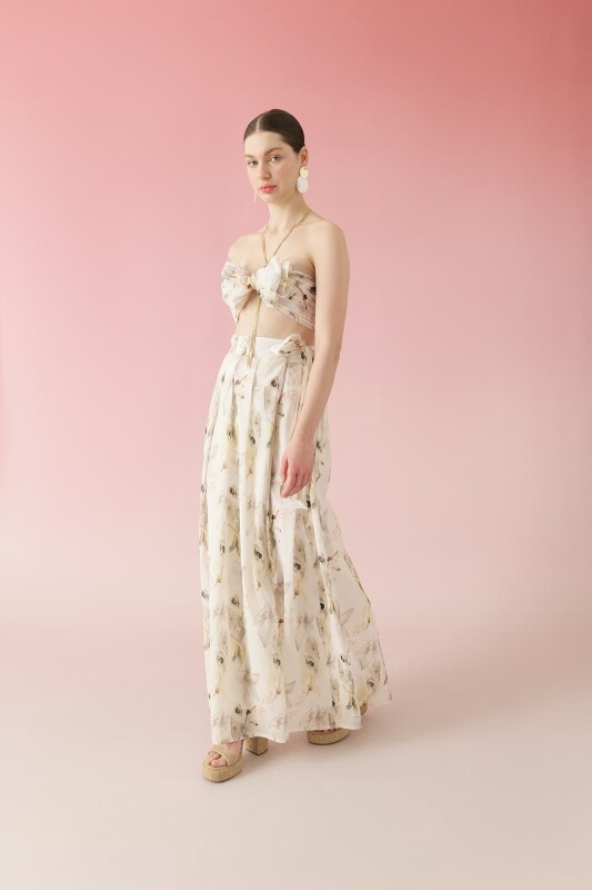 Double Breasted Tie Butterfly Skirt Original - 3