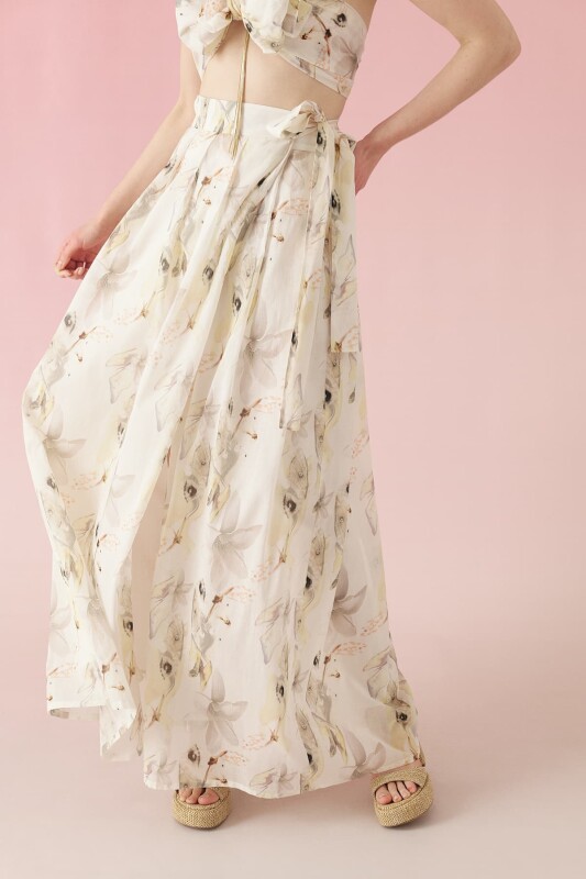 Double Breasted Tie Butterfly Skirt Original - 4