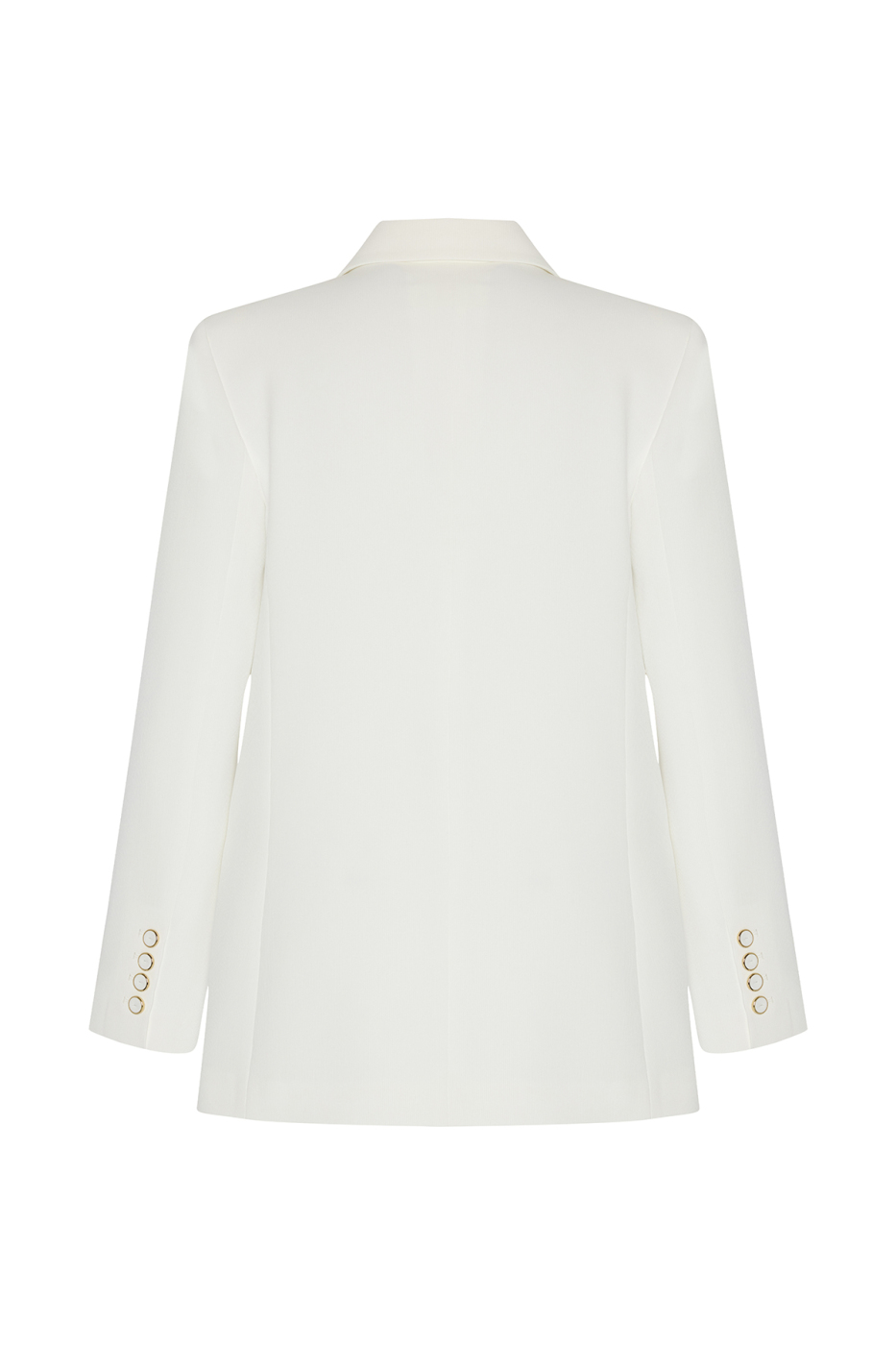 Kruvaze Blazer Ceket Beyaz - 6