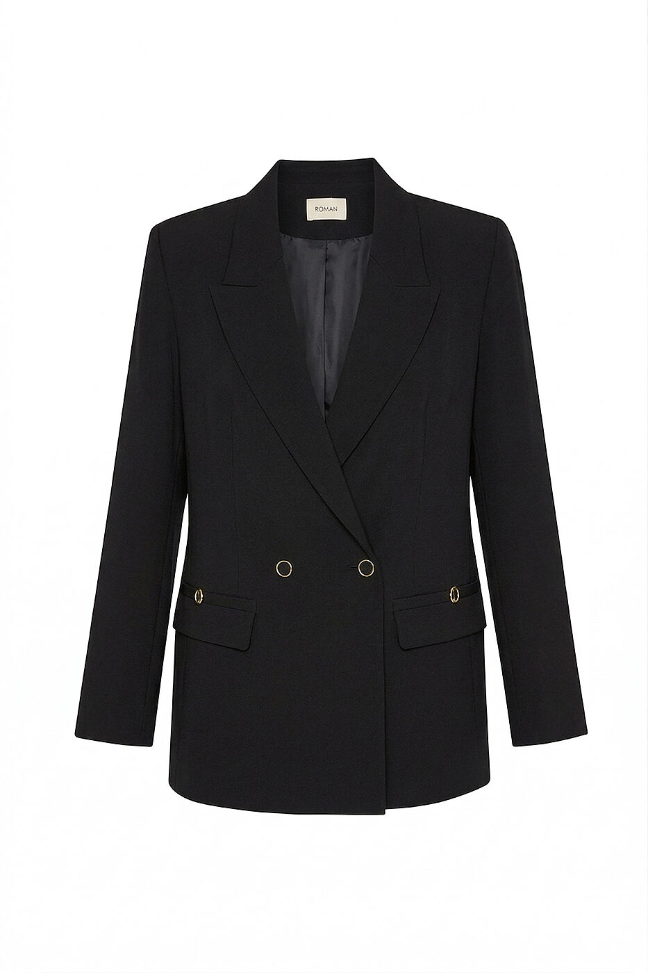 Kruvaze Blazer Ceket Siyah - 4