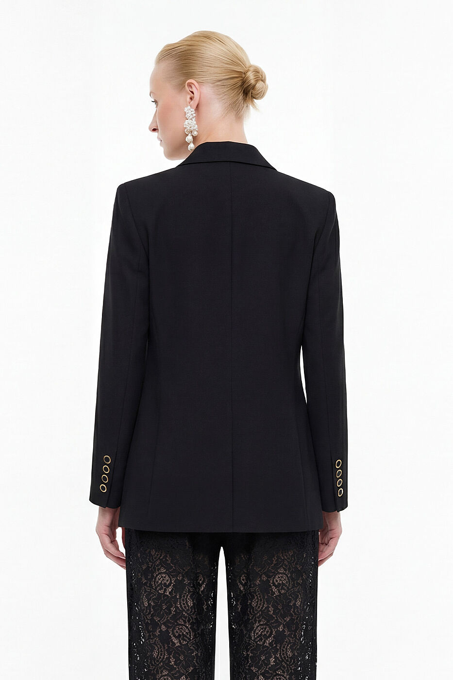 Kruvaze Blazer Ceket Siyah - 2