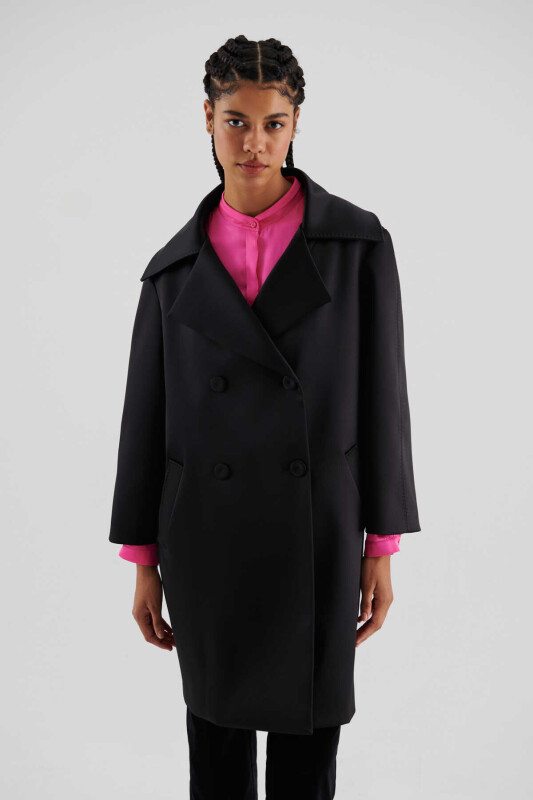  Double Breasted Cap Black - 3