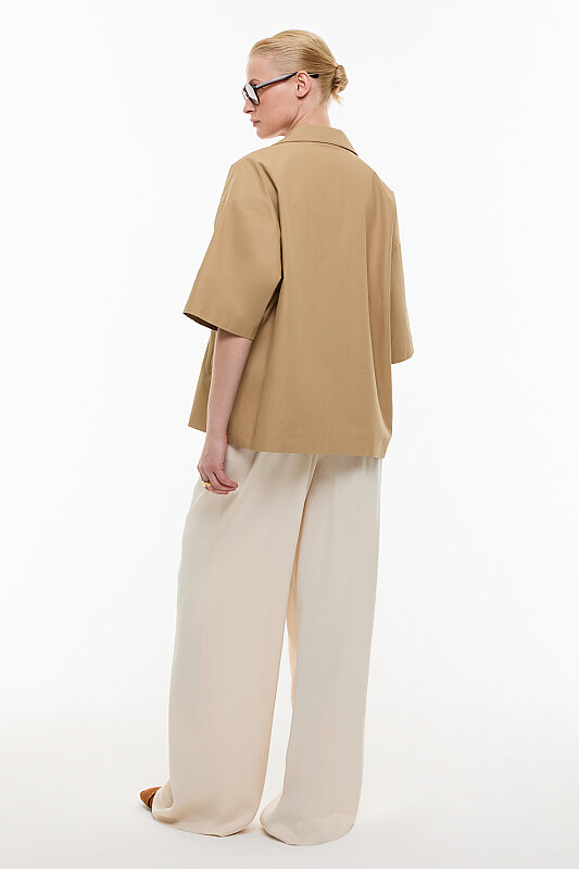 Kruvaze Kısa Kol Ceket Kahve - Roman (1)