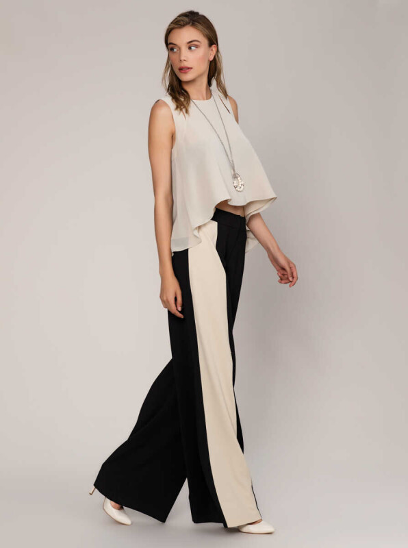  Kumaş Detaylı Pantolon Standart Renk - 4