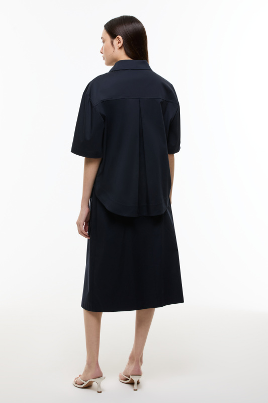 Önden Fermuarlı Çift Cepli Mont Ceket Lacivert - Roman (1)