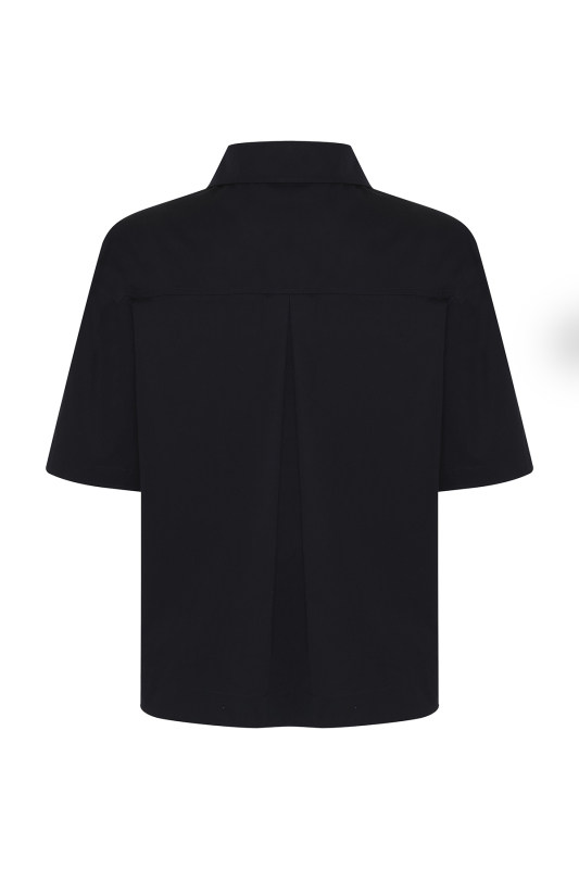 Önden Fermuarlı Çift Cepli Mont Ceket Lacivert - 6