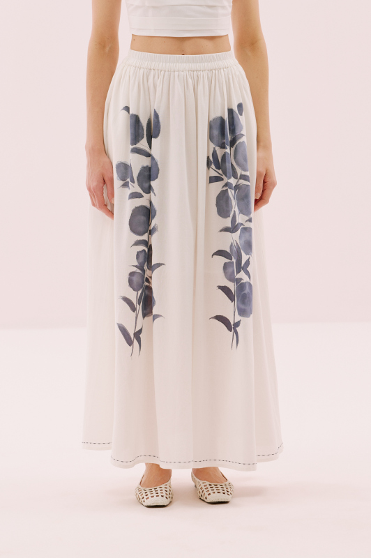 Beli Lastikli Pileli Uzun Etek Standart Renk - Roman (1)