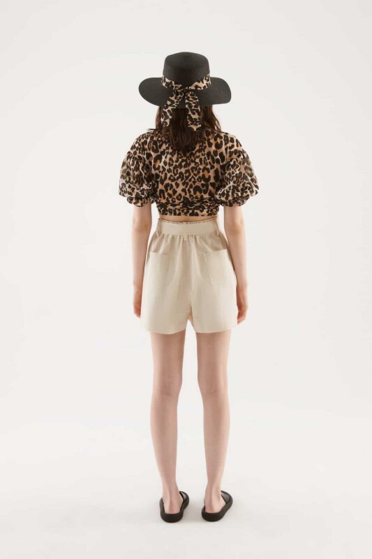 Leopar Desenli Kadın Gömlek Standart Renk - Roman (1)