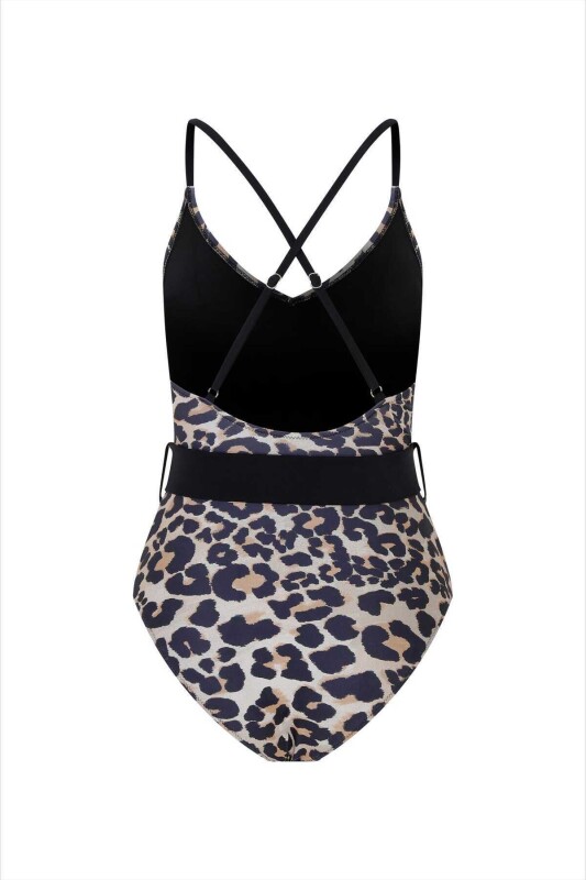 Leopar Desenli Kemerli Mayo Leopar - 5