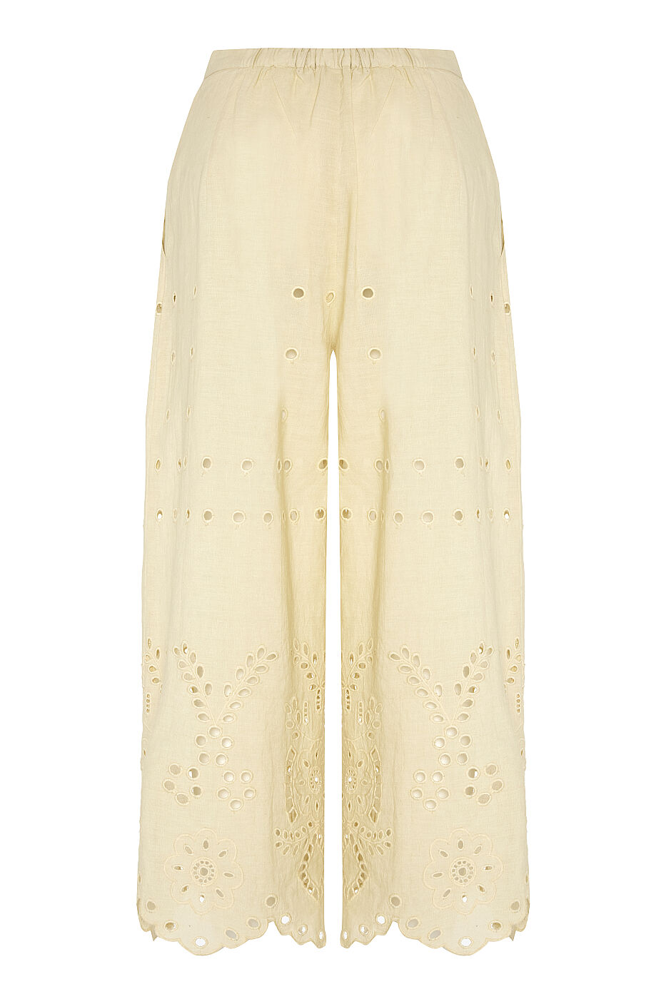 Nakış Detaylı Pantolon Naturel - 4
