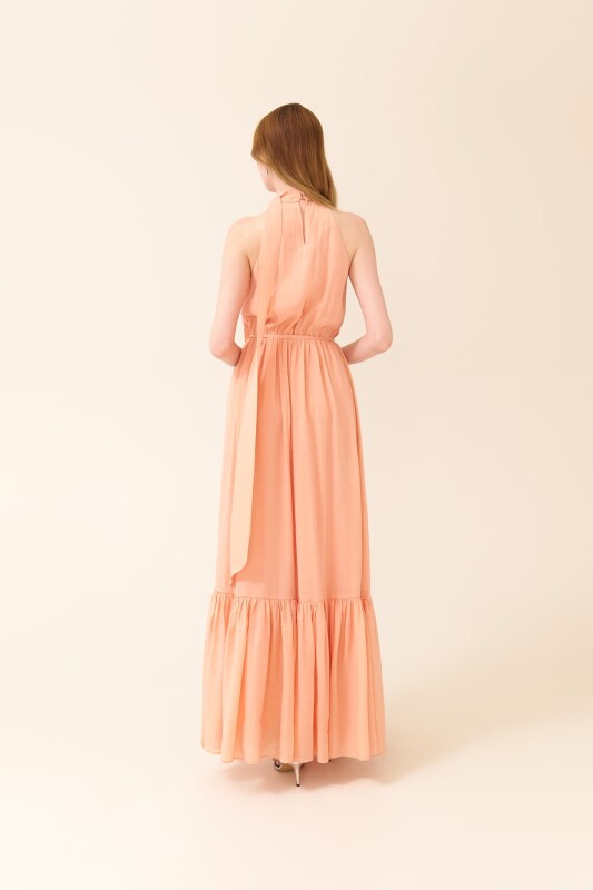 Embroidered Maxi Dress Salmon - Roman (1)
