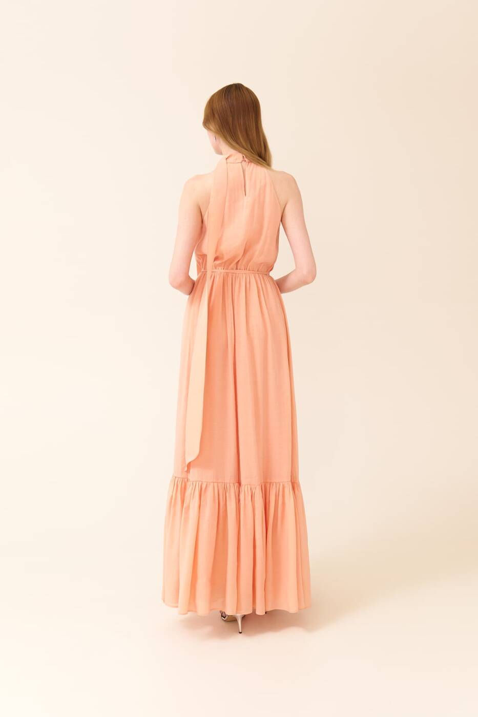 Embroidered Maxi Dress Salmon - 2