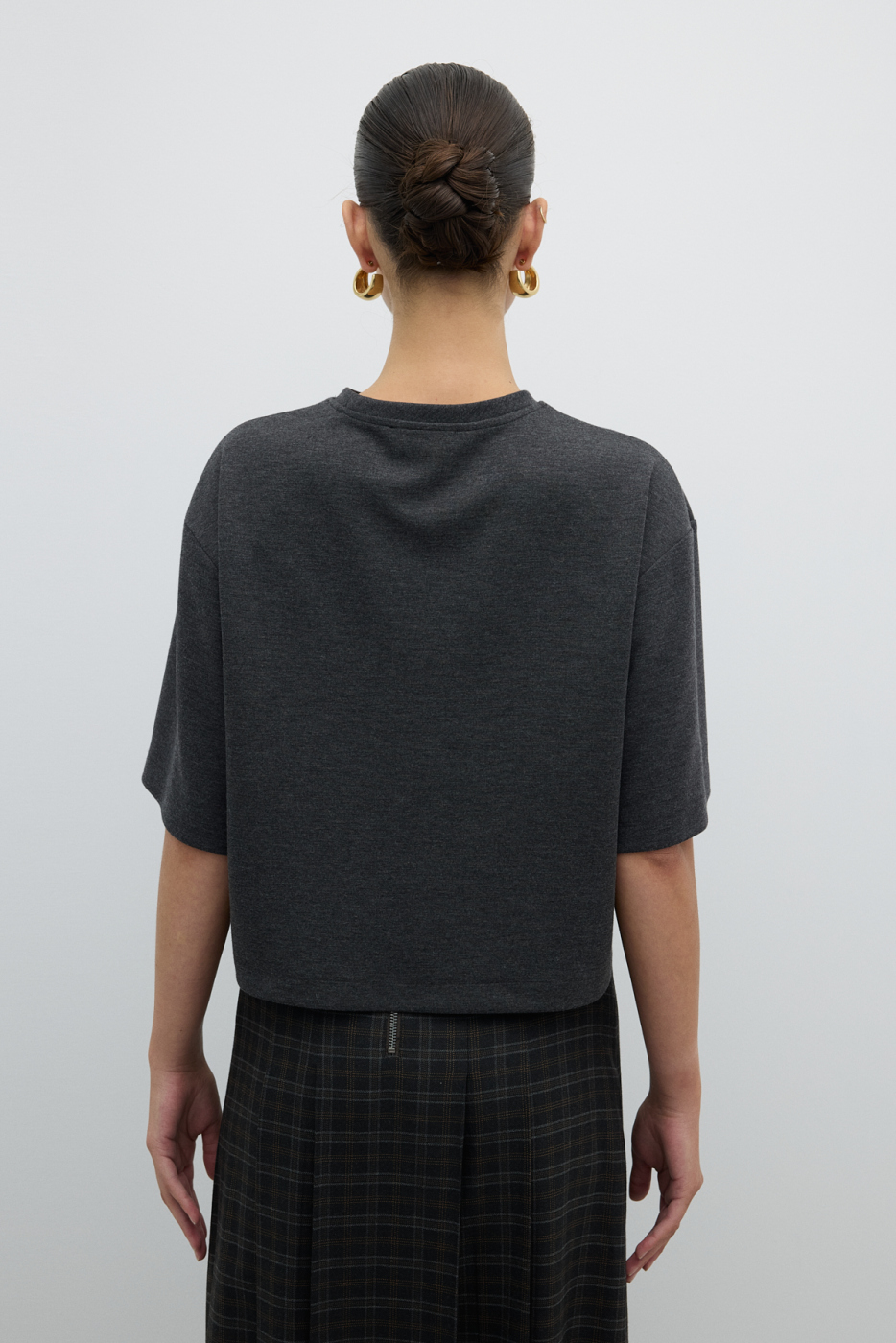 Nakışlı T-shirt Antrasit - 2