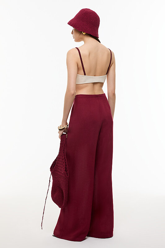 Kordon Askılı Keten Bustiyer Naturel - Roman (1)