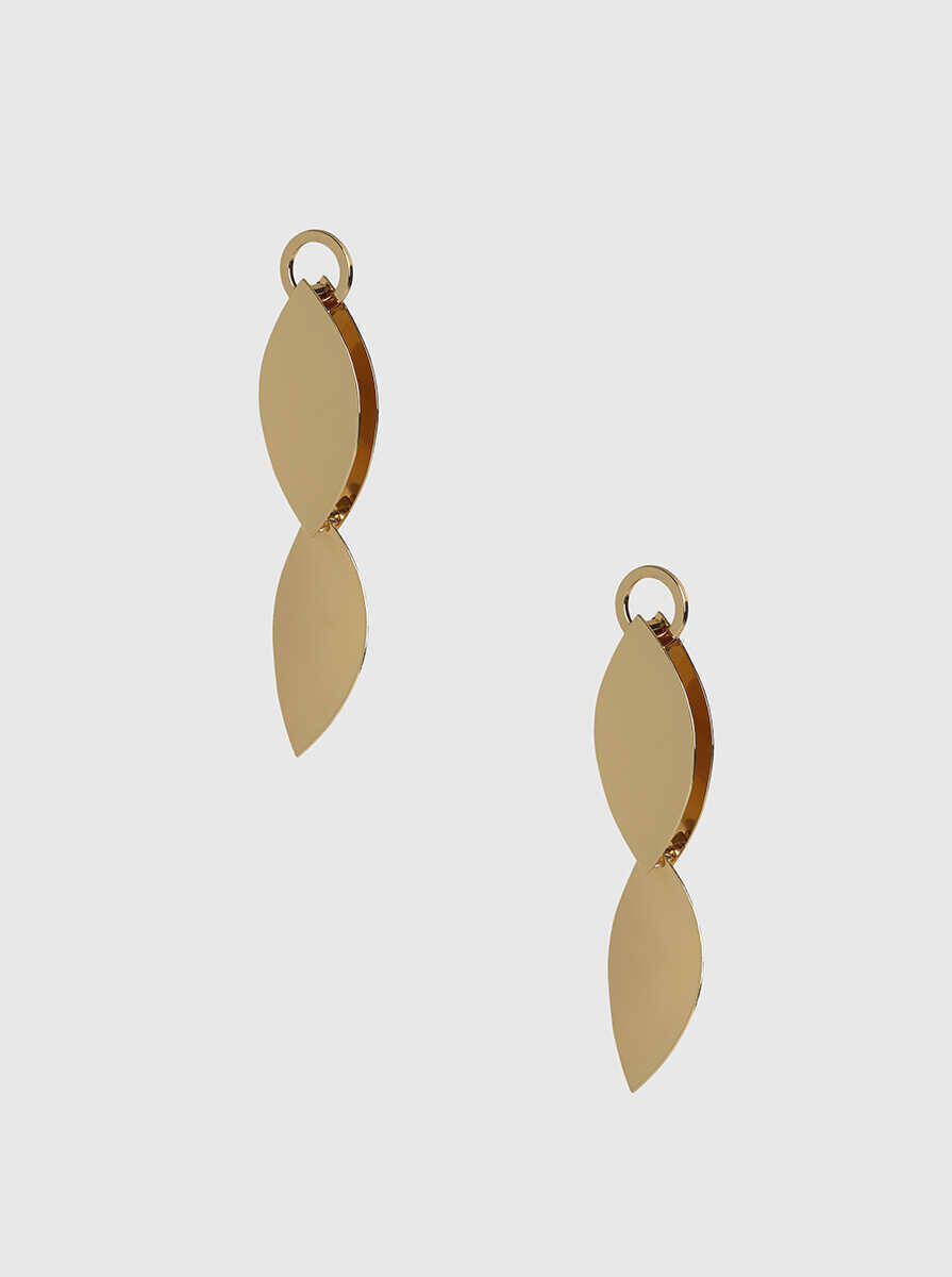  Oluklu Oval Gold Küpe Standart Renk - 2