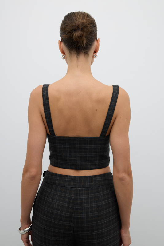 Önü Metal Fermuarlı Büstiyer Antrasit - 2