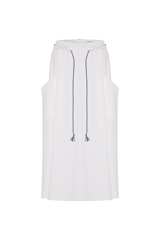 Organik Pamuk Midi Boy Etek Beyaz - 4