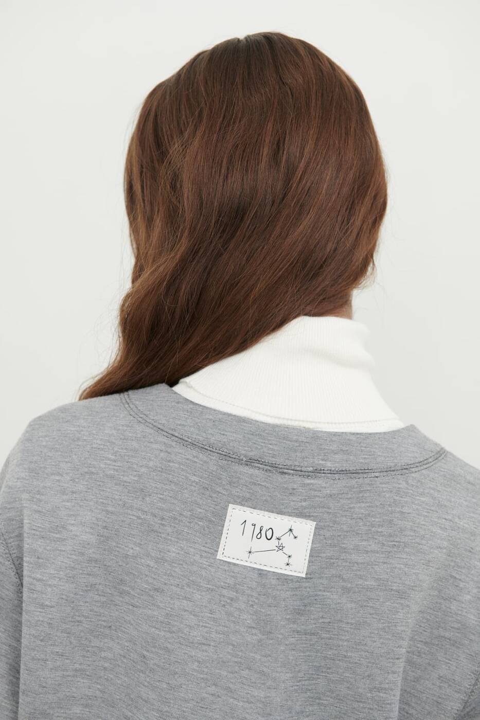 Bisiklet Yaka Uzun Kollu Sweatshirt Gri - 3