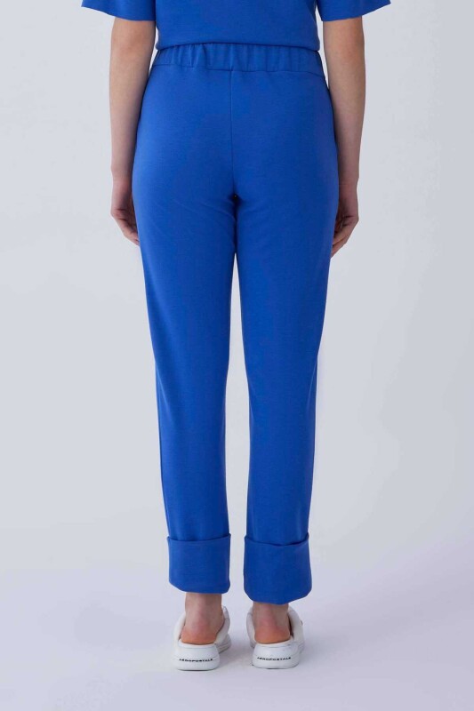 Paça Detaylı Kadın Eşofman Altı Saks - Roman (1)