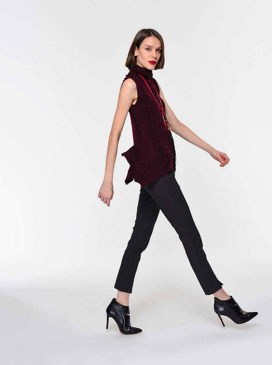  Paça Detaylı Pantolon Acı Kahve - 3