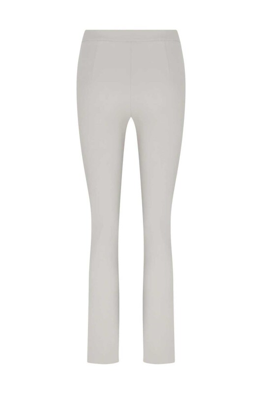 Paçalı Kadın Pantolon Taş - 5