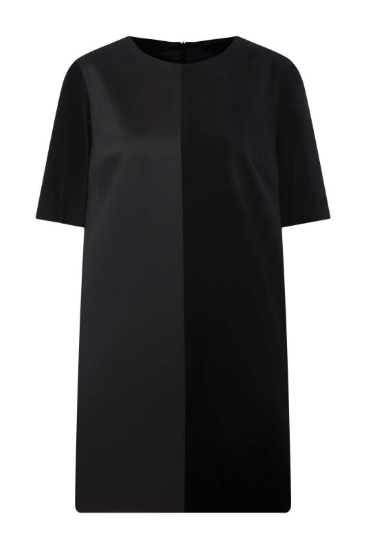  Parçalı Mini Elbise Siyah - 4