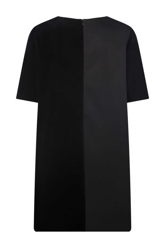  Parçalı Mini Elbise Siyah - 5