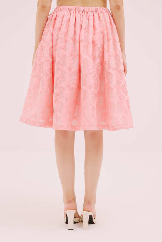 Pileli Midi Boy Etek Coral - 2