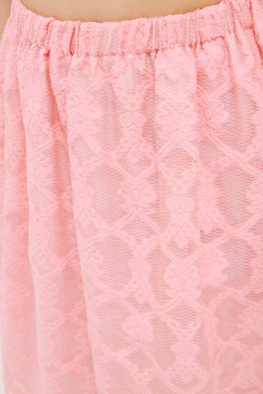 Pileli Midi Boy Etek Coral - 4